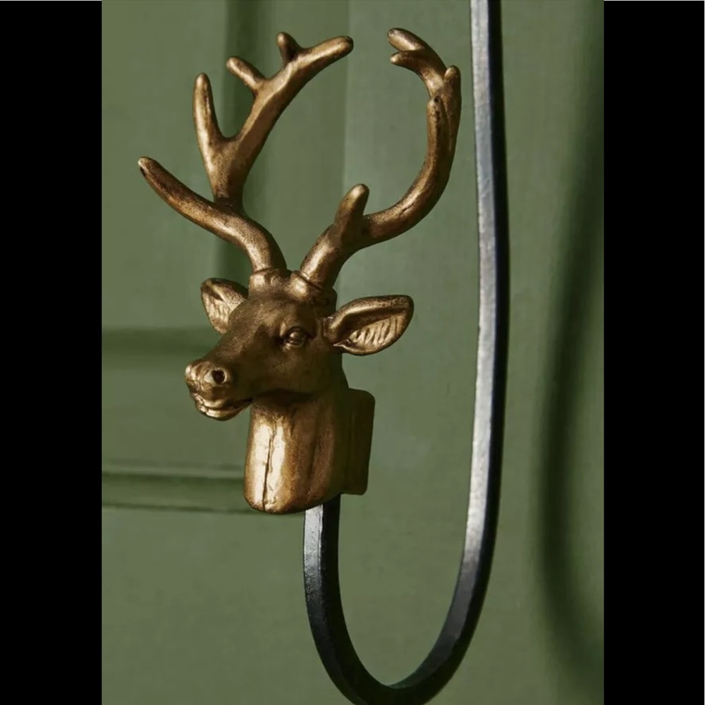 NWT Anthropologie Reindeer Wreath Hook Hanger Over the Door - Picture 2 of 12